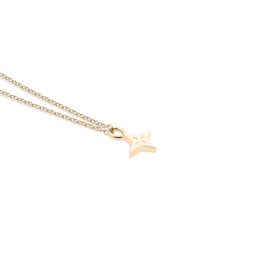Shooting Star Necklace 14 ct Solid Gold
