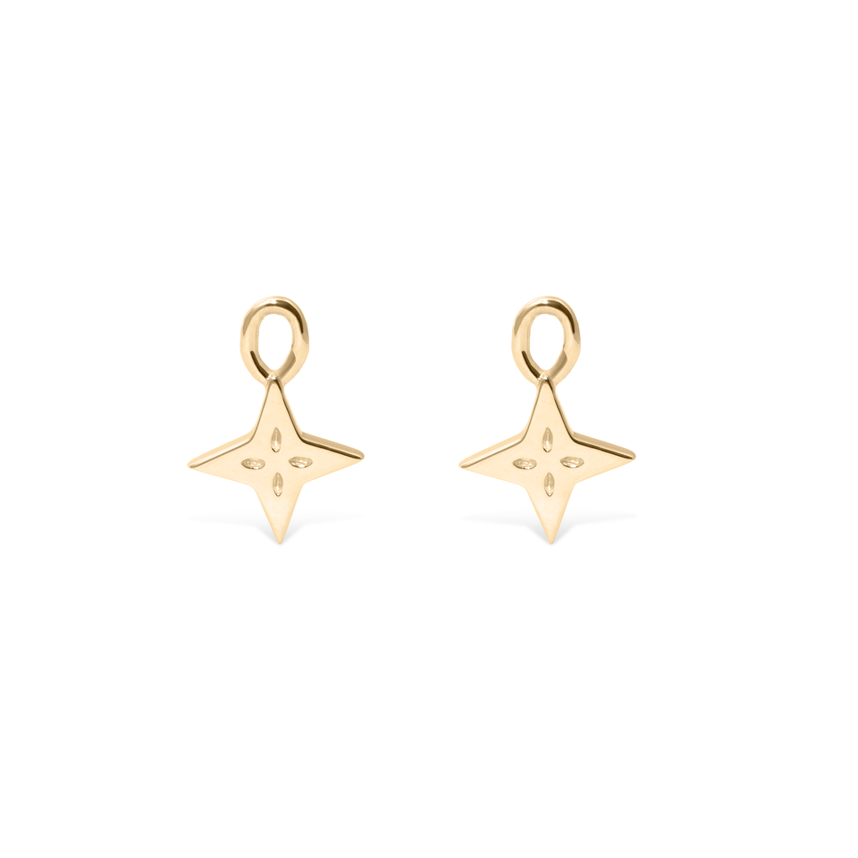 Shooting Star Pendant Set (Pair) - Solid Gold