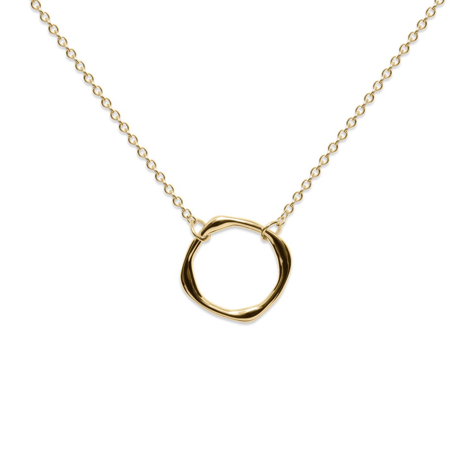 Twist Circle Necklace Solid Gold 14 ct