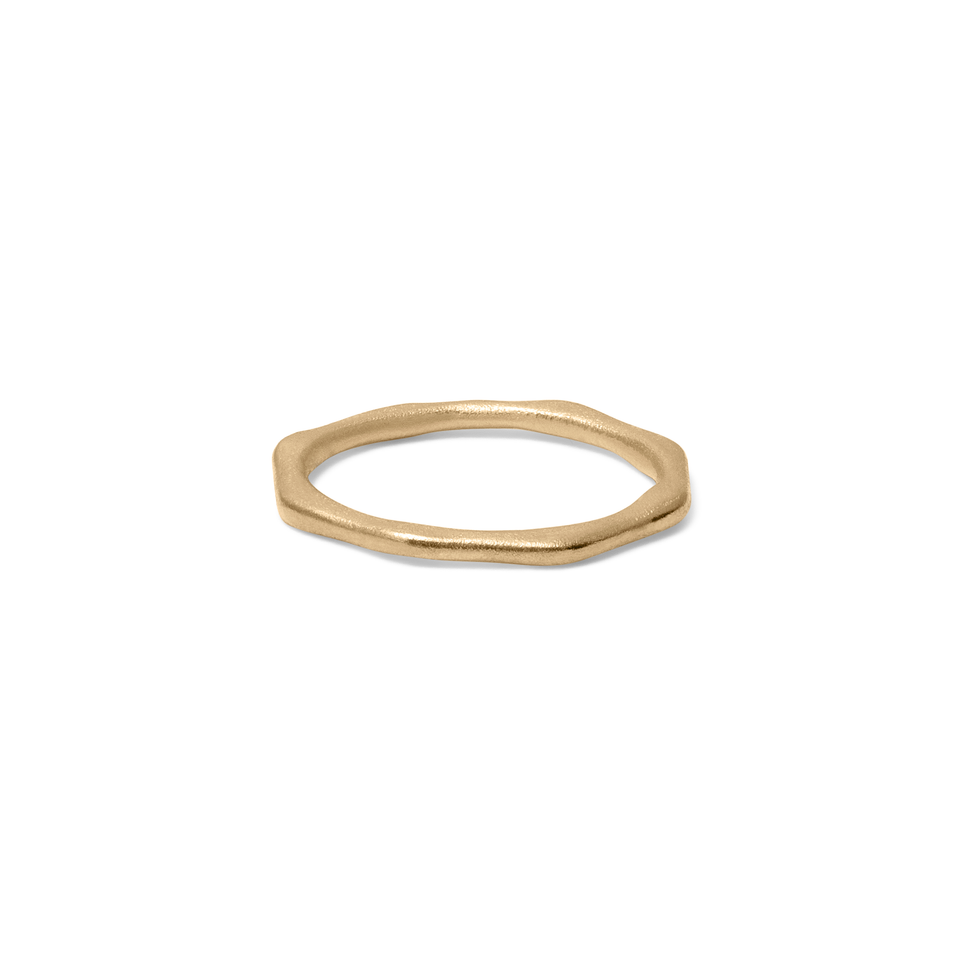 Fluid Ring Solid Gold 14 ct