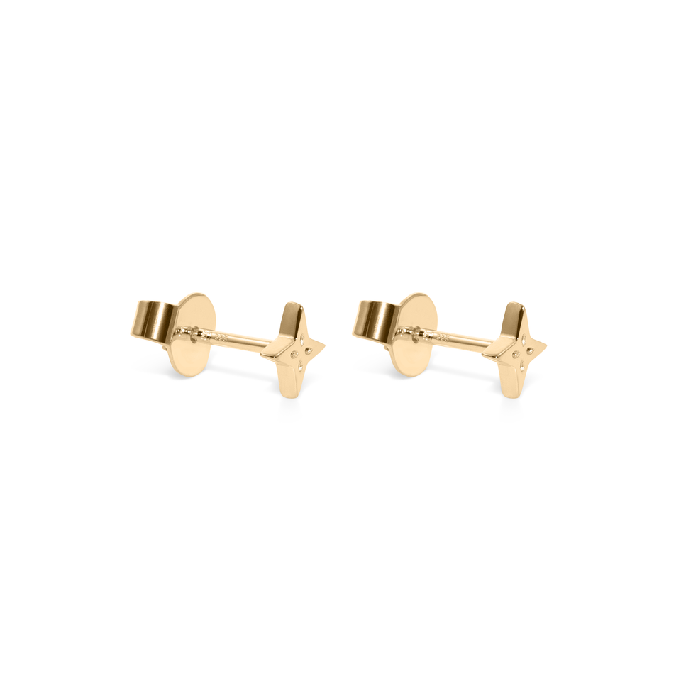 The Shooting Star Earrings (Pair) - Solid Gold