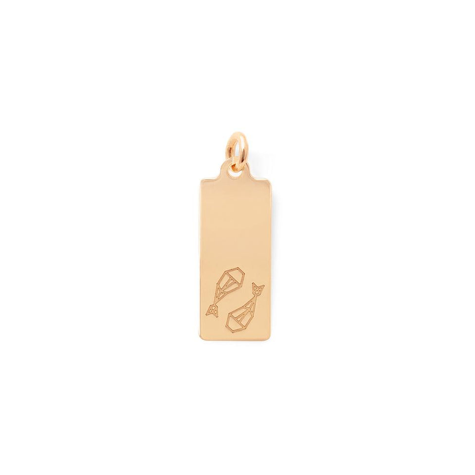 Make a Wish Pisces Tag Pendant
