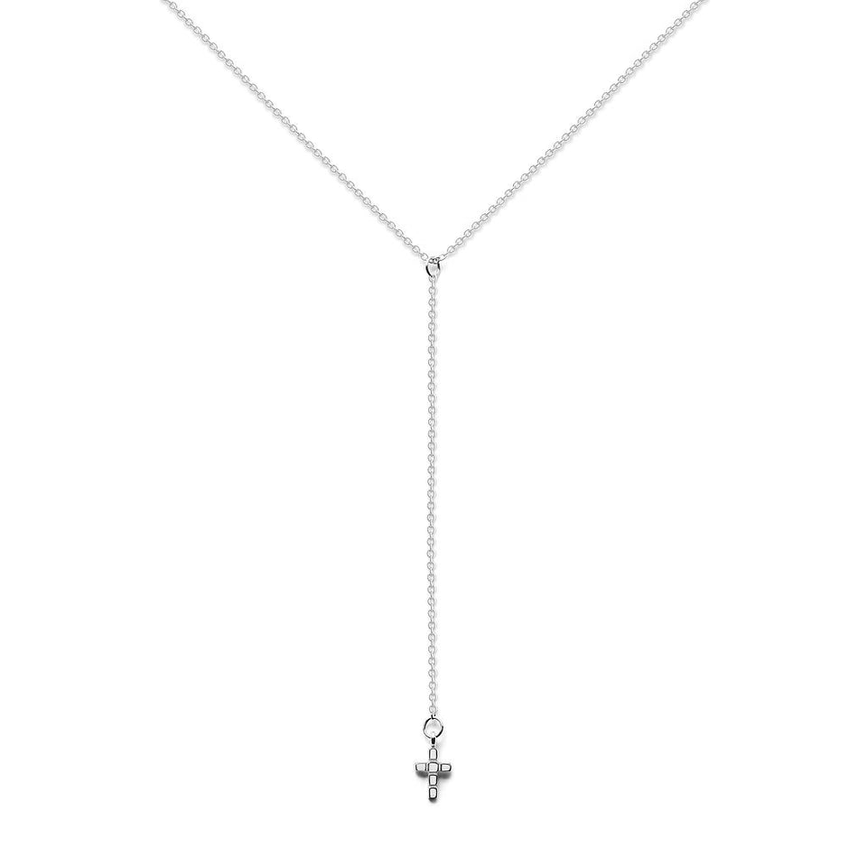 Make a Wish Cross Lariat Necklace