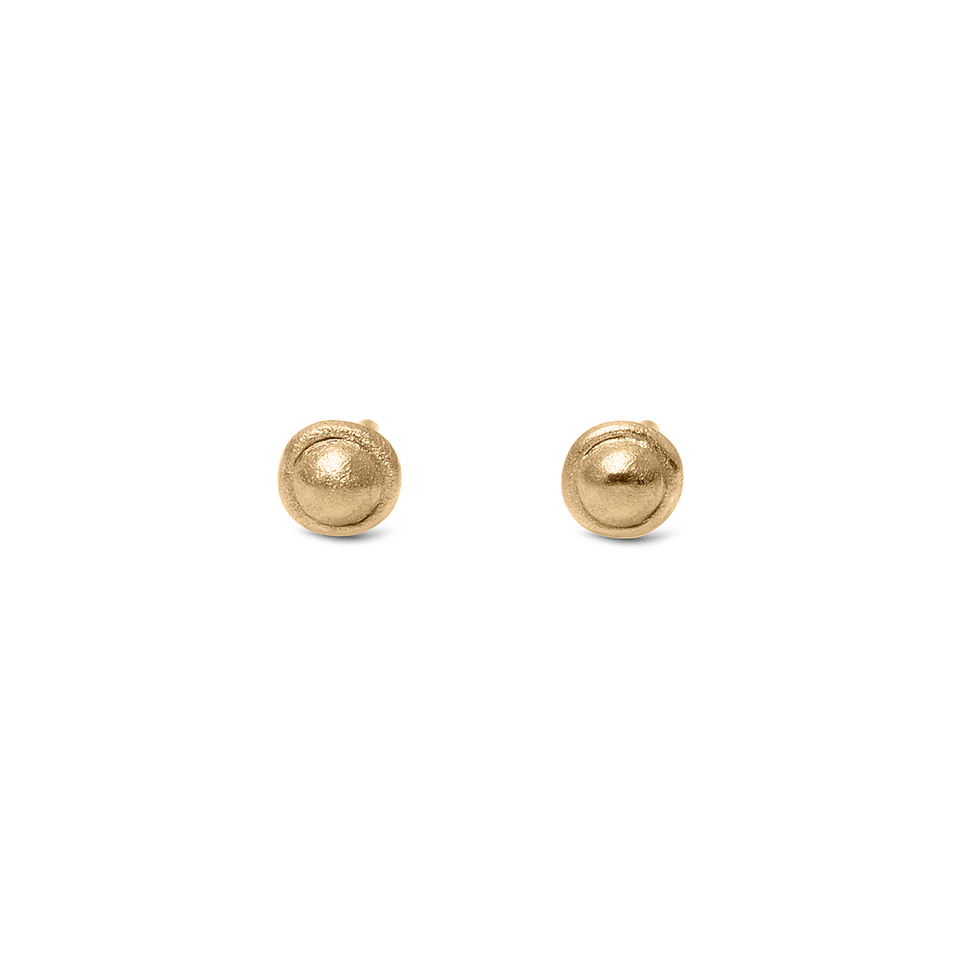 Fluid Stud Earrings Solid Gold 14 ct