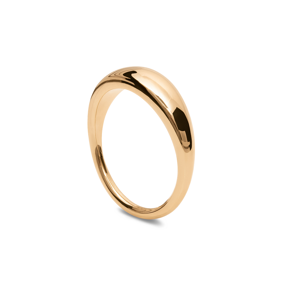 Bombé Bold Ring Solid Gold 14 ct
