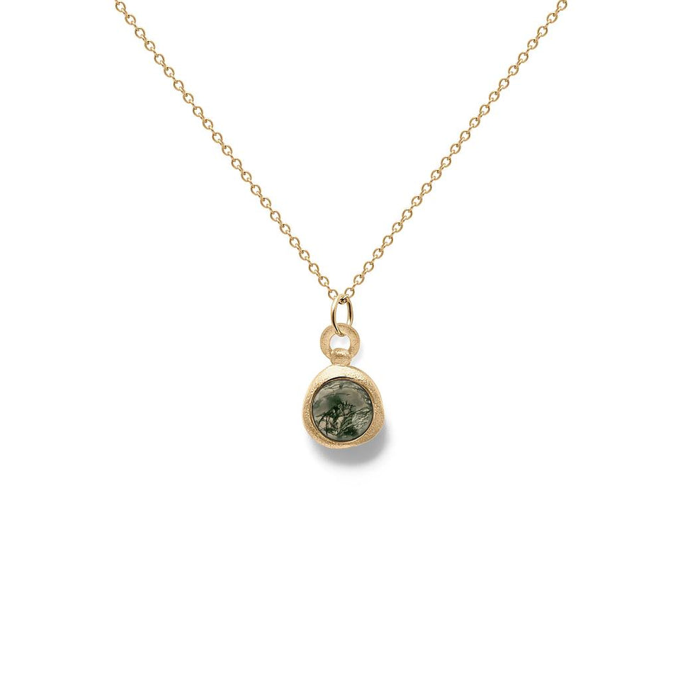 Zodiac Birthstone Necklace (Virgo) Solid Gold 14 ct