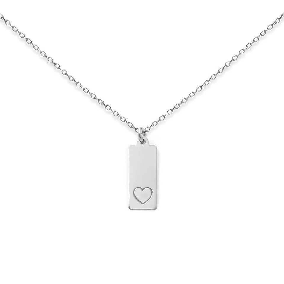 Make a Wish Heart Tag Necklace