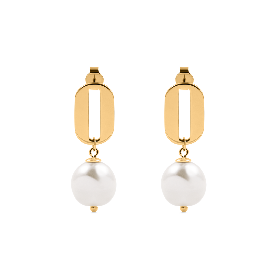 Baroque Pearl O Earrings