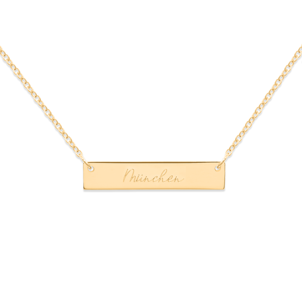 Memory Letters Bar Necklace