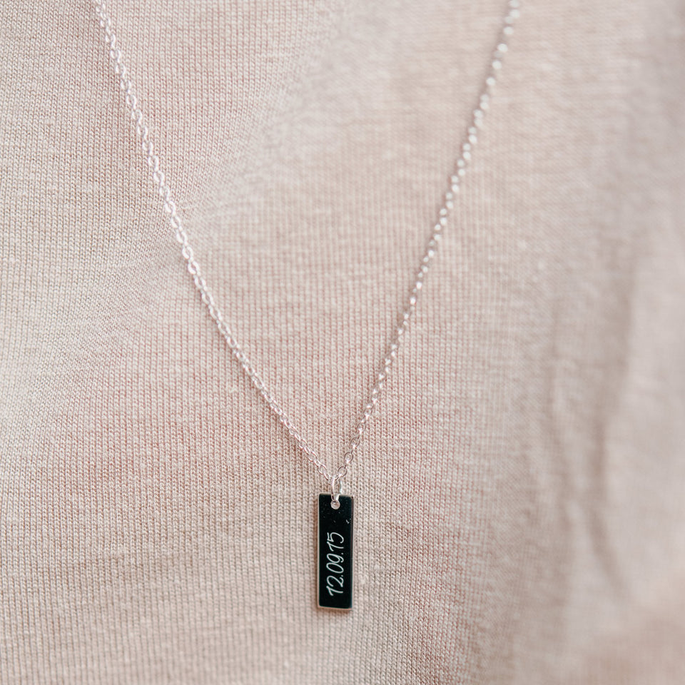 Memory Numbers Tag Necklace
