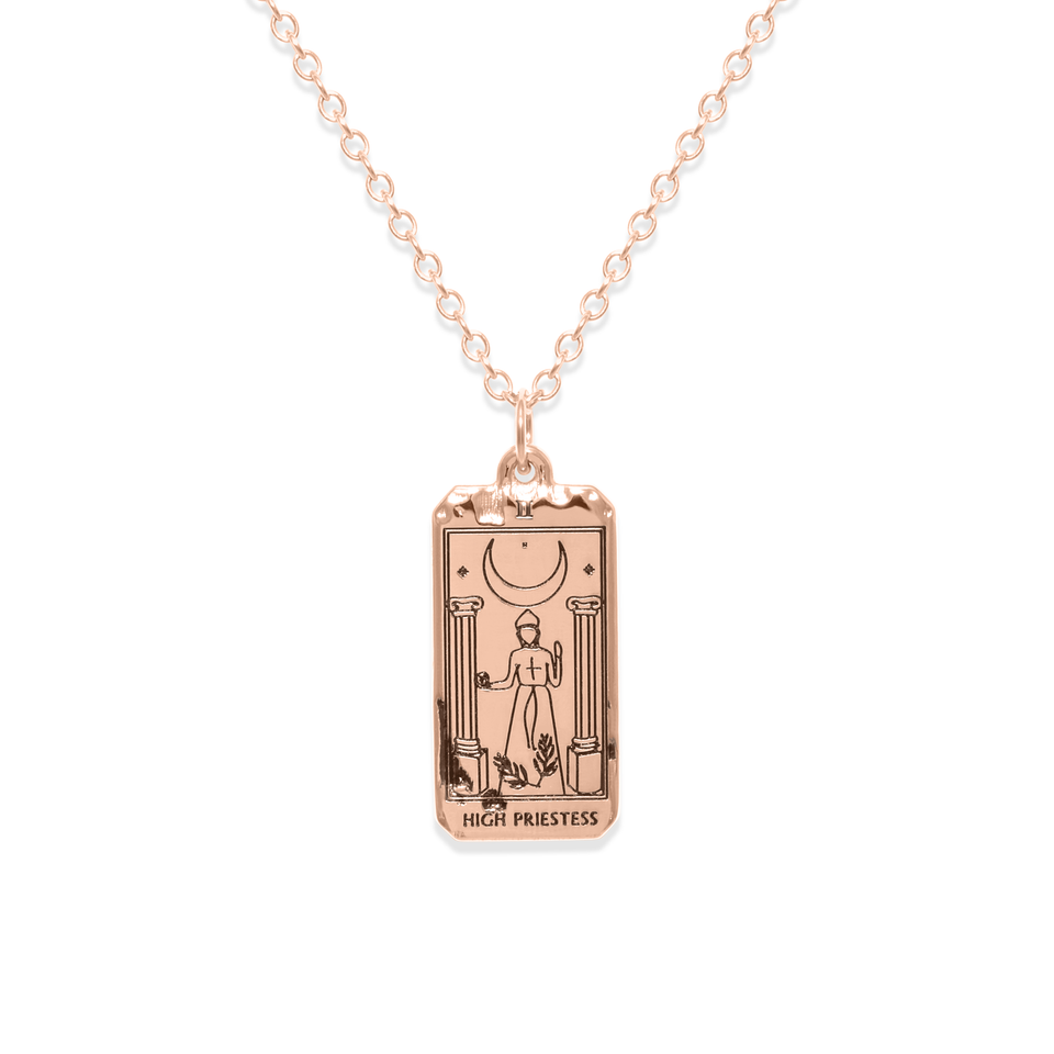High Priestess Tarot Card Necklace