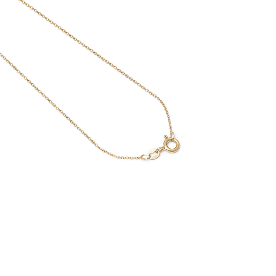 Zodiac Birthstone Necklace (Aquarius) Solid Gold 14 ct