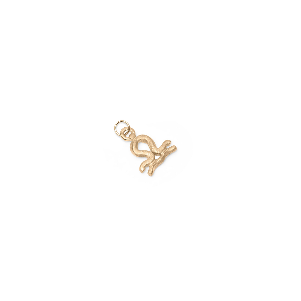 Zodiac Charm Pendant (Libra) Solid Gold 14 ct