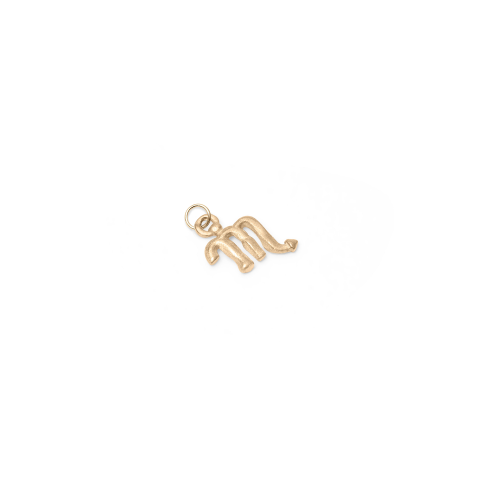 Zodiac Charm Pendant (Scorpio) Solid Gold 14 ct
