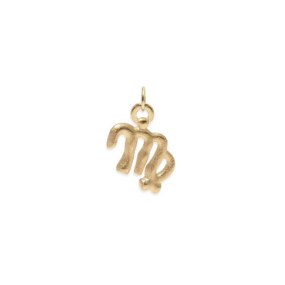 Zodiac Charm Pendant (Virgo) Solid Gold 14 ct