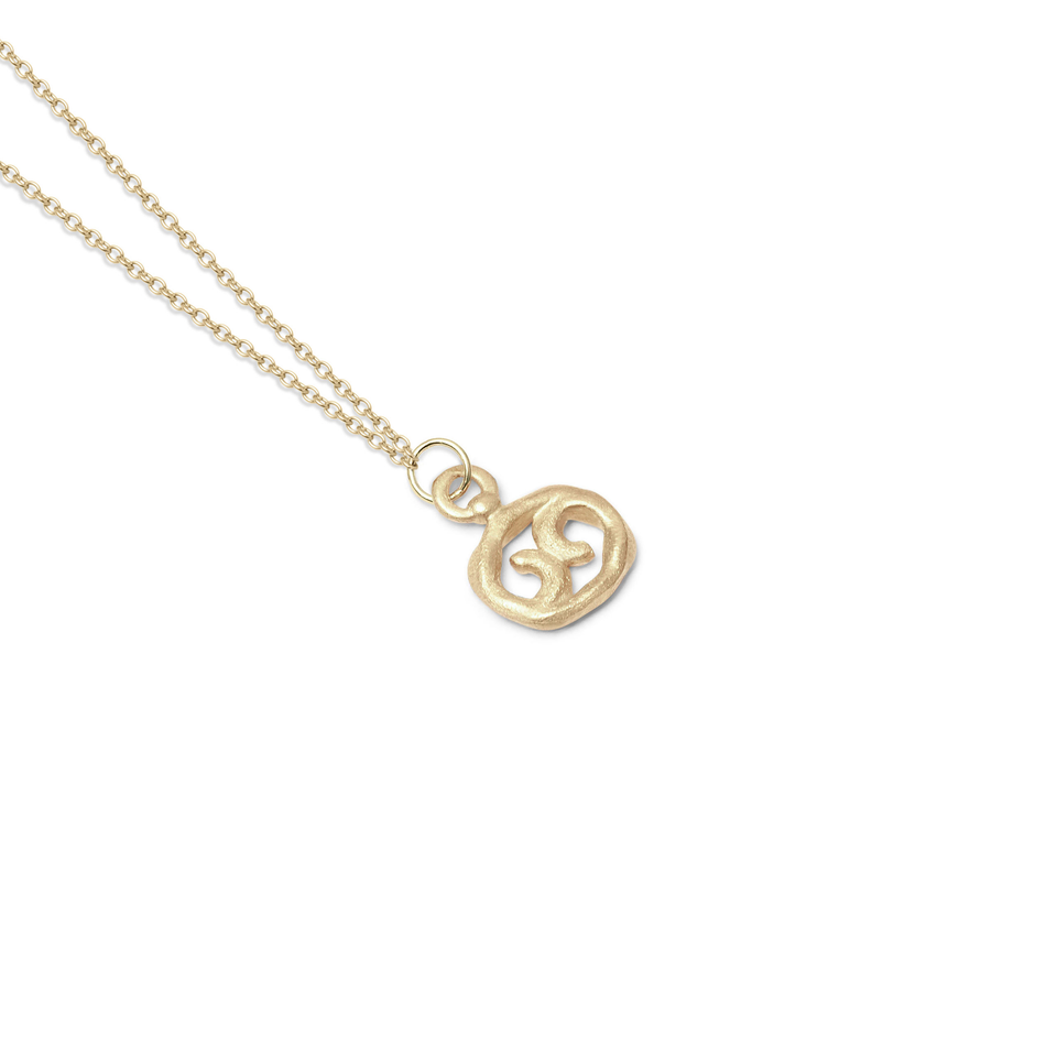 Zodiac Charm Necklace (Cancer) Solid Gold 14 ct