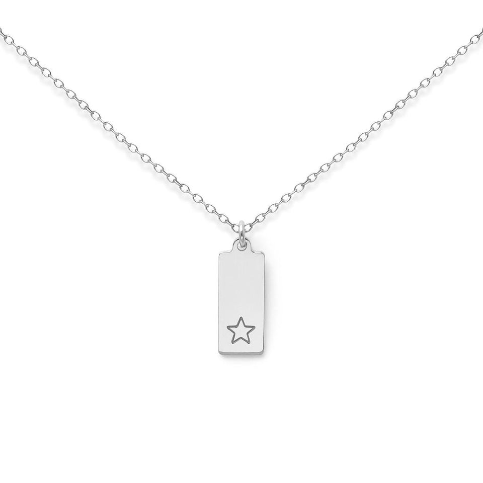 Make a Wish Star Tag Necklace