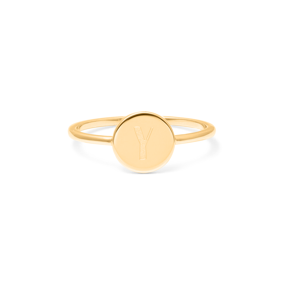 Petite Letter Y Ring