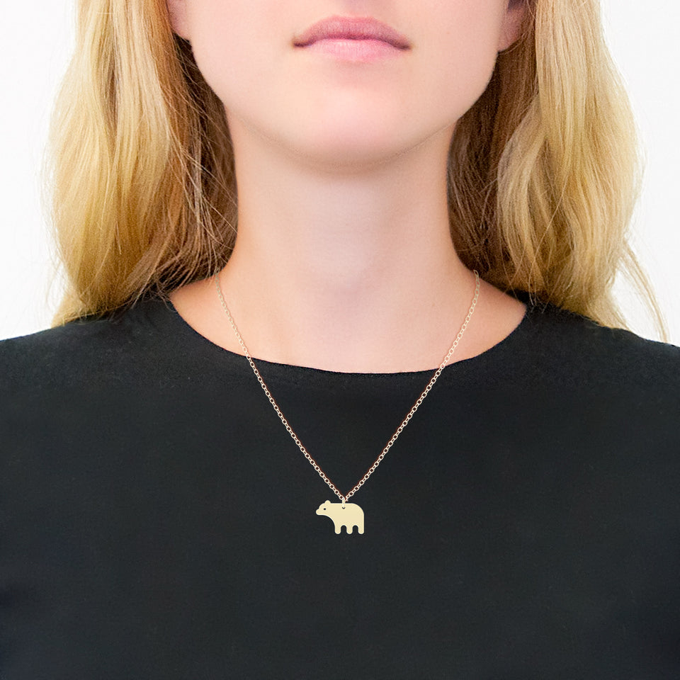 minimals bear necklace (45cm)