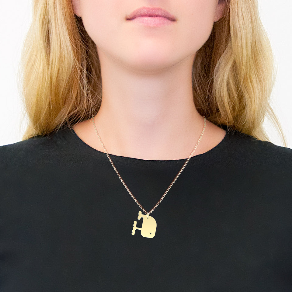 minimals whale necklace (45cm)